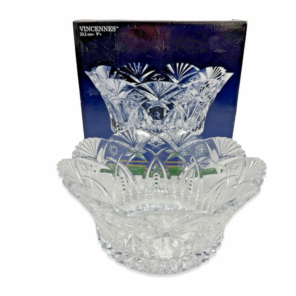Cristal D’ Arques J.G. Durand Large Crystal Centerpiece Bowl New in Box